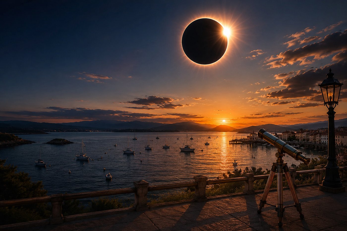 Eclipse solar en Vilanova de Arousa