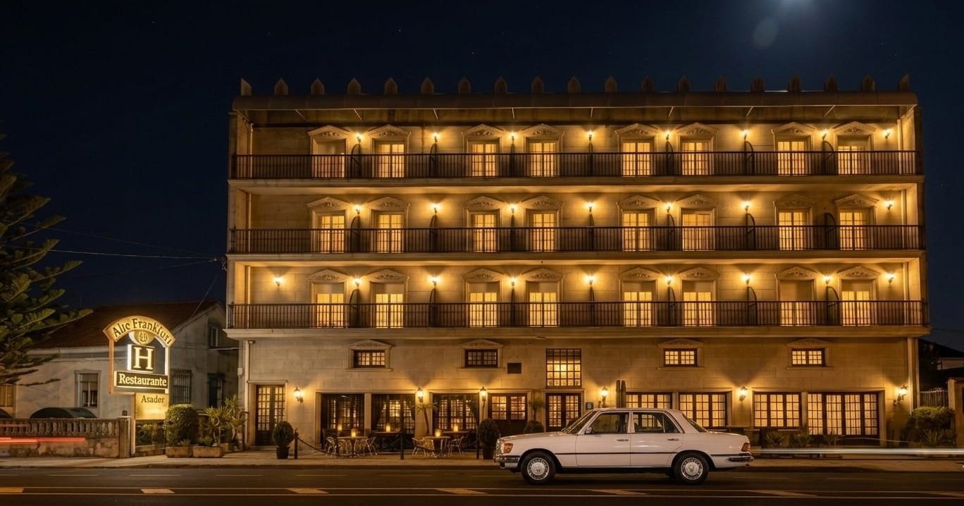 Hotel Restaurante Alte Frankfurt — fachada del hotel en Vilanova de Arousa